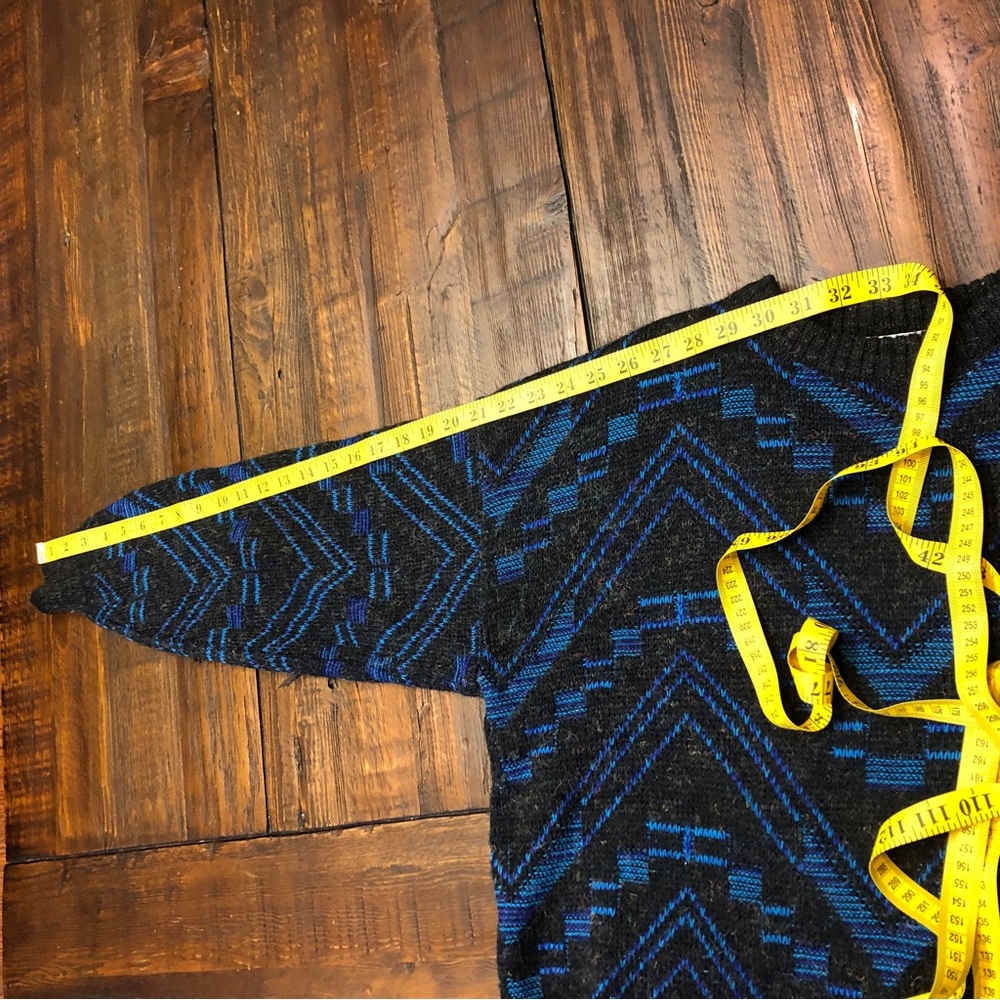 Vtg Michael Gerald Large Abstract Patterned Knit … - image 6